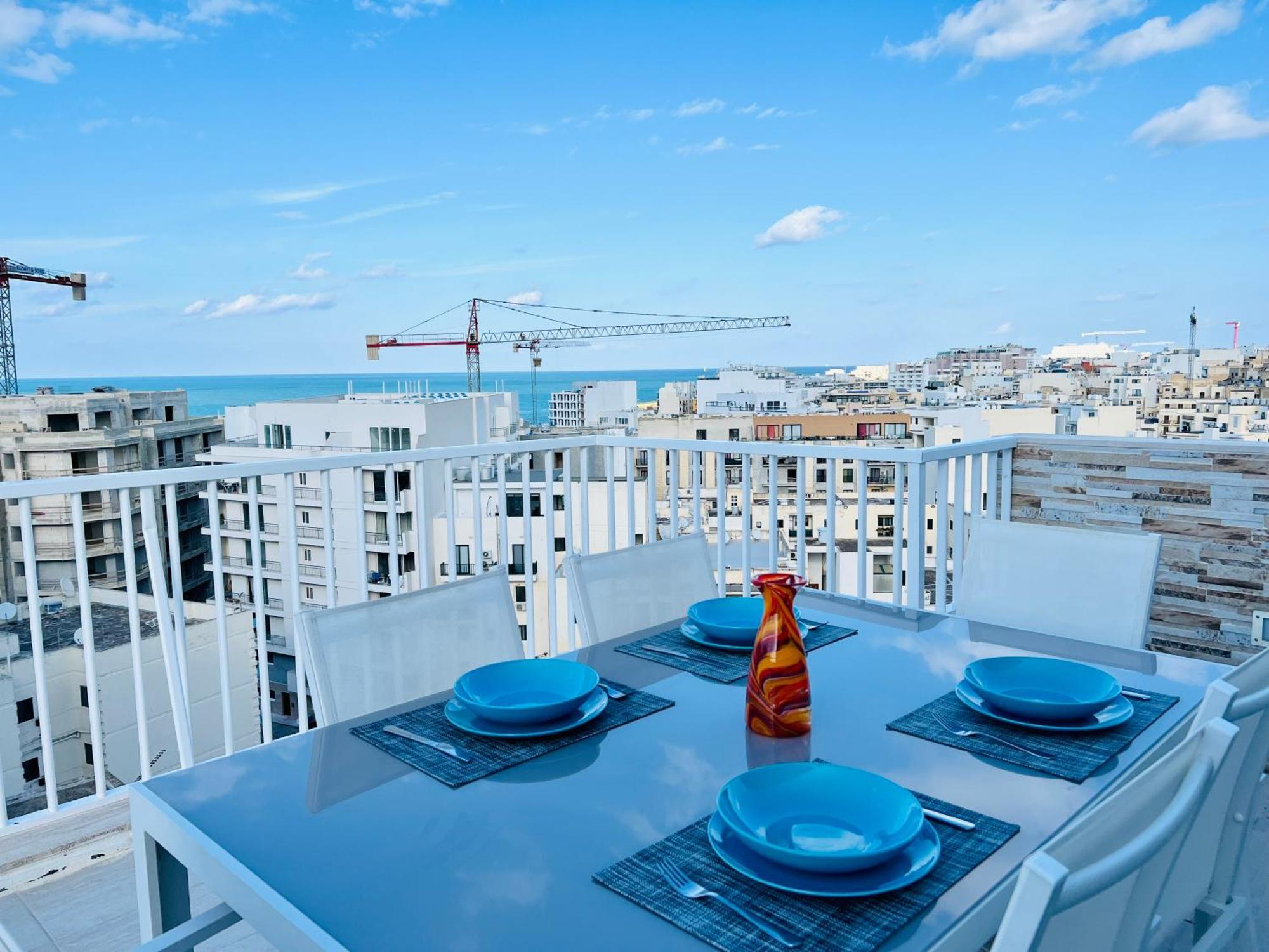 Poseidon Court Penthouse Superior Lejlighed San Pawl il-Baħar Eksteriør billede